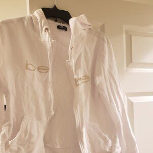 BEBE WHITE ZIP JACKET